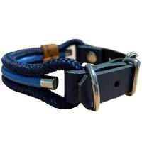 Leine Halsband Set verstellbar, dunkelblau, mittelblau, ab 17 cm Halsumfang Bild 8