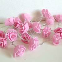 Romantische Feenlichter 20er Rosen Lichterkette in Pink Bild 2