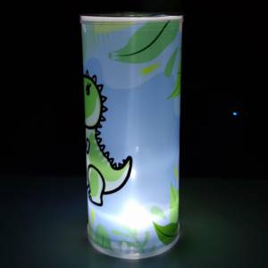 Nachtlicht Dino personalisiert Name Nachttischlampe Kind Nachtlampe Dinosaurier Lampe Notlicht Geschenk Bild 3