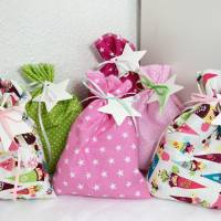 Adventskalender wichtel elfe fee Kalender Advent selber befüllen Säckchen Baumwolle Taschen Tüten Türchen Weihnachten Bild 1