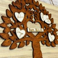 Personalisiertes Familienschild, Türkranz, Familienbaum, Stammbaum, mit den Daten und Namen der Familie Bild 3