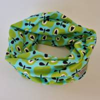 Beanie-Loop - gleichzeitig Mütze und Loop - für Damen, genäht aus Jersey in blau-grün, von he-ART by helen hesse Bild 6