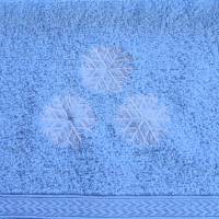 Gästehandtuch Snowflake in hellblau weiß bestickt von Hobbyhaus Bild 10