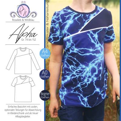 Ebook Alpha Kids Gr. 74 bis 152 Nähanleitung und Schnittmuster