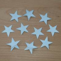 10 reflektierende Sternchen zum Aufbügeln, Reflektorstern, kleine Sterne, mini, Handarbeit Bild 1