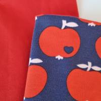 Armstulpen aus Jersey - ÄPFEL in rot-blau mit rot - von he-ART by helen hesse Bild 5