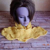 Quietsch gelber handgestrickter Schal für Alle, Bild 2