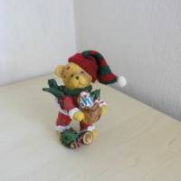 Winterkinder,Weihnachtsfiguren 2 Bären - Teddys mit Geschenken zum basteln Dekorieren Bild 3