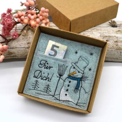 Stickdatei Wunscherfüller Schneemann Winter Geschenkidee