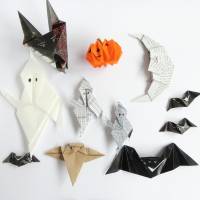 Set Origami Halloween Deko Upcycling 3er bis 11er-Sets Bild 1