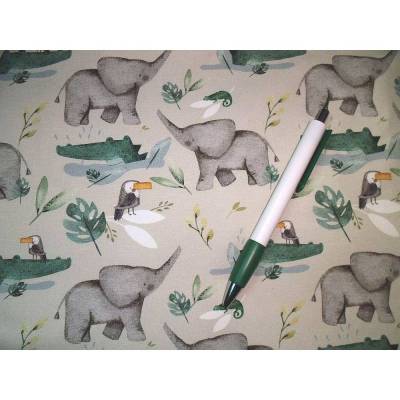 Reststück Jersey Dschungel grau 0,5m