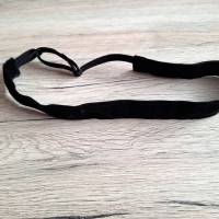 Haarband, Stirnband, Samt, schwarz, verstellbar, rutschfest Bild 2