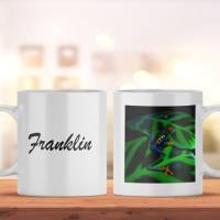 Personalisierte Kaffeetasse mit Frosch Motiv & Namen, Geschenke für Kaffeeliebhaber, bedruckte Teetasse als Geschenk Bild 1