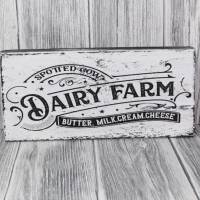Vintageschild # Shabby Nostalgie Bild Schild Deko Romantisch Vintage Geschenk Geschenkidee Dairy Farm Bild 2