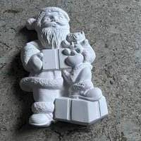 Weihnachtsmann  - 1 Relief zum selber Anmalen mit Anhänger Bild 4