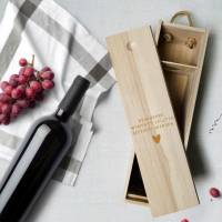 Weinbox mit Gravur | Weinkiste Geschenk individuell gestalten | Weinbox als Hochzeitsgeschenk Bild 1