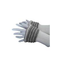 Pulswärmer 100 % Merino-Wolle handgestrickt grau weiß - Damen - Einheitsgröße - Modell 52 Bild 1