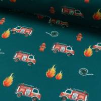 Softshell Feuerwehr mit Fleece -  Abseite petrol Oeko-Tex Standard 100 ( 1m/16,00€ ) Bild 2