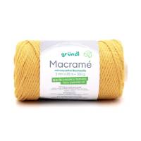 Gründl Macramee-Garn Baumwolle/ Polyester recycelt 330 g beige gelb dunkelbeige oder grau Bild 4