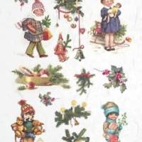 Weihnachten - Faserpapier - Reispapier - Decoupage - Motivpapier - Karten basteln - Serviettentechnik - R0205 11 Bild 1