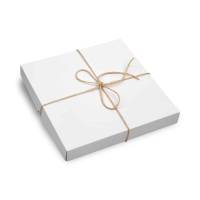 Geschenkbox braun Größe M 22 x 22 3 cm mit Jutegarn und Karte nach Wahl ==> Baby Geschenk Geburt Taufe Bild 5