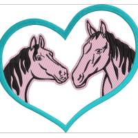 Stickdatei "Zwei Pferde mit Herz" in 3 verschiedenen Größen Bild 6