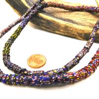 Aja Perlen Strang - alte venezianische Glasperlen aus dem Afrikahandel - Aja Scheiben Bild 2