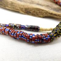 Aja Perlen Strang - alte venezianische Glasperlen aus dem Afrikahandel - Aja Scheiben Bild 4