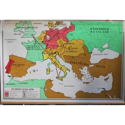 alte Landkarte Europa 1848-1870 Rollbild