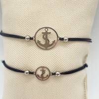 Mutter - Kind - Armband, elastisch mit dem Symbol Anker, 925 Silber-,vergoldet-, rosevergoldet Bild 8