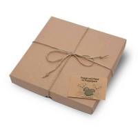 Geschenkbox braun Größe XL 30,5 x 22 x 4 cm mit Jutegarn und Karte nach Wahl ==> Baby Geschenk Geburt Taufe Bild 8