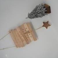Weihnachtliche Holztafel mit Stern Bild 4