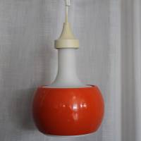 seltene 70er Jahre Deckenlampe weiß orange Bild 5