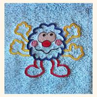 dekorativ besticktes Gäste-Handtuch mit kleinem Monster, Größe ca. 30 x 50 cm, Baumwolle Bild 8