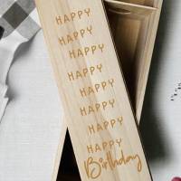 Weinbox aus Holz zum Geburtstag | Geschenkideen zum Geburtstag | individuelle Weinkiste als Geschenk Bild 3