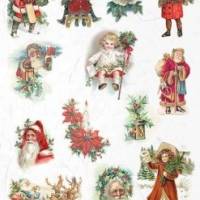 Nikolaus - Weihnachtsmann - Faserpapier - Reispapier - Decoupage - Motivpapier - Serviettentechnik - R1022 13 Bild 1