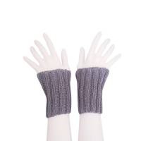 Pulswärmer 100 % Merino-Wolle handgestrickt hellgrau oder Wunschfarbe - Damen - Einheitsgröße - Modell 20 Bild 3