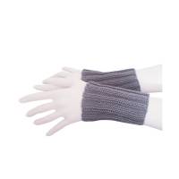 Pulswärmer 100 % Merino-Wolle handgestrickt hellgrau oder Wunschfarbe - Damen - Einheitsgröße - Modell 20 Bild 5