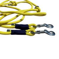 Leine Halsband Set verstellbar, gelb, dunkelblau, ab 17 cm Halsumfang Bild 4
