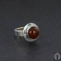 Karneol Ring orange Silber verstellbare Ringschiene Gr. 55-66 Bild 4