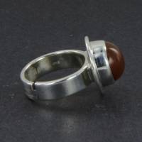 Karneol Ring orange Silber verstellbare Ringschiene Gr. 55-66 Bild 9