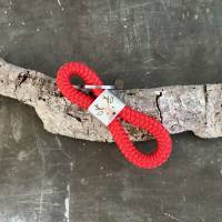 Hirsch Schlüsselanhänger aus Segeltau mit silberfarbenem Schlüsselring, schönes Geschenk zum Geburtstag Bild 1