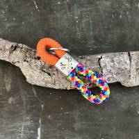 Hirsch Schlüsselanhänger aus Segeltau mit silberfarbenem Schlüsselring, schönes Geschenk zum Geburtstag Bild 5