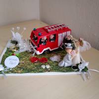 Geldgeschenk Feuerwehr zur Hochzeit Geschenkidee Hochzeitsreise Bild 1
