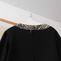schwarzes Damenshirt , XL , Jerseyshirt mit Animaldruck Bild 7