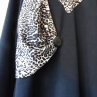 schwarzes Damenshirt , XL , Jerseyshirt mit Animaldruck Bild 8
