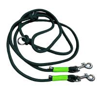 Leine Halsband Set verstellbar, dunkelgrün, hellgrün, ab 17 cm Halsumfang Bild 5