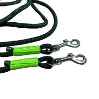 Leine Halsband Set verstellbar, dunkelgrün, hellgrün, ab 17 cm Halsumfang Bild 6
