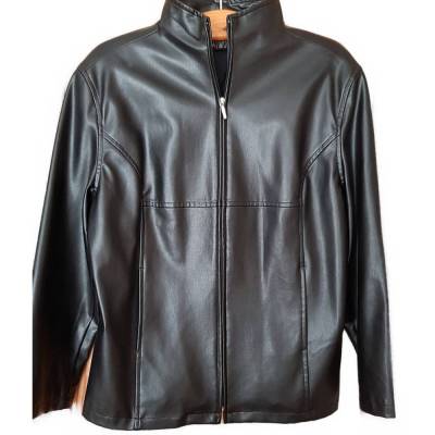 Vintage Damenjacke von DEFINITIV in Schwarz, Größe 46 – Schicke leichte Jacke mit Stehkragen