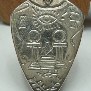 925 Silber Christofle Vintage  Freimaurer Masonic Anhänger massiv Bild 2